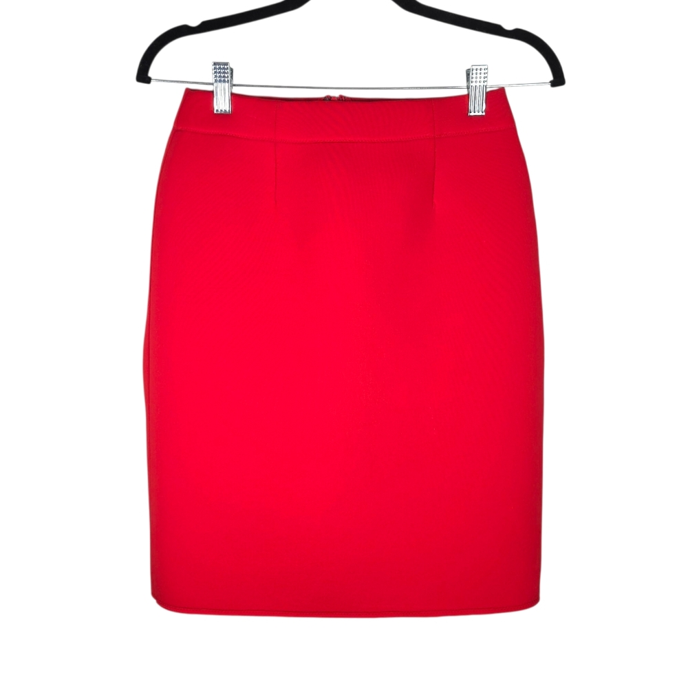 Marie Saint Pierre Red Pencil Skirt Size Small